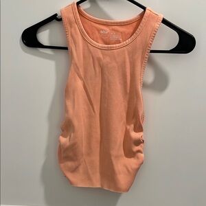 aerie Peach Ribbed Tank Crop Top